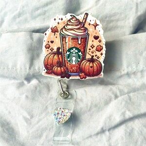 Starbucks Autumn Pumpkin Spice Badge Reel